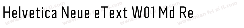 Helvetica Neue eText W01 Md Regular字体转换